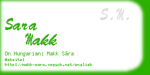 sara makk business card