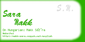 sara makk business card